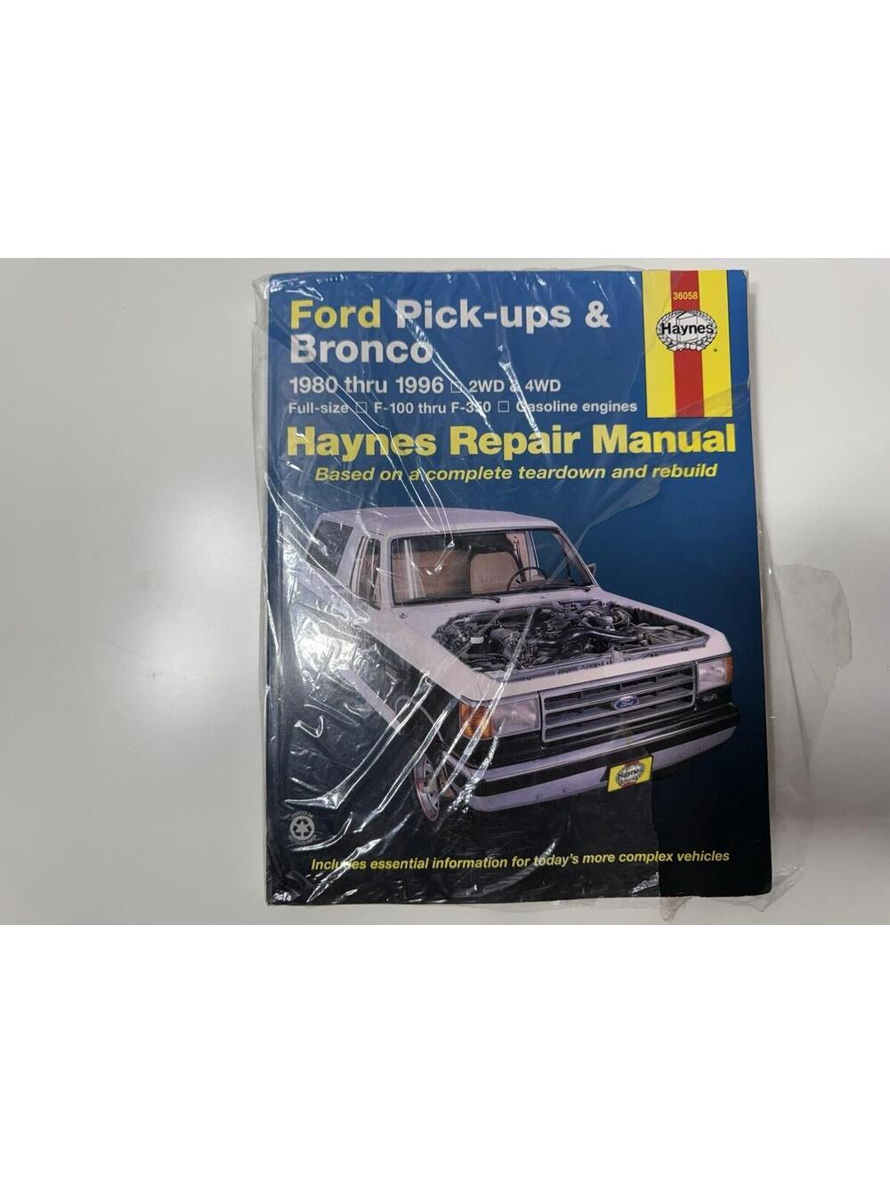 Ford pick-ups & Bronco (80-96) Haynes Repair Manual (USA) PB 2WD 4WD New